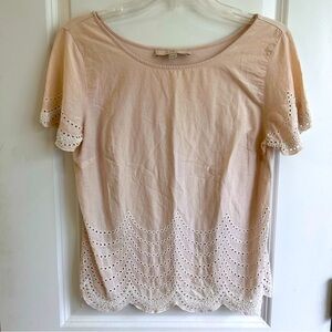 Elegant Cream Lace Trim Women's Top